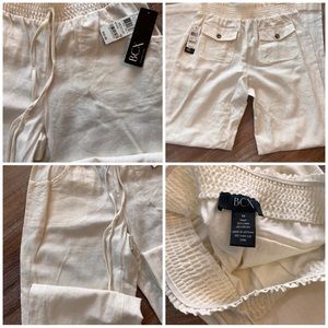 Brand New “BCX Style” Women White Linen Pants Loose Size Medium